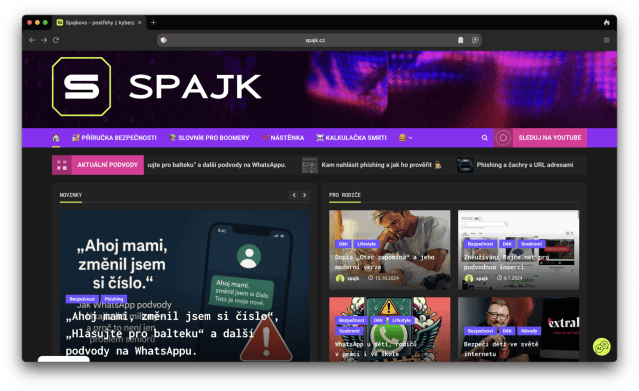 Ukázka projektu Spajk.cz